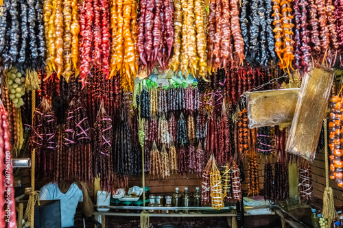 churchkhela, eastern sweetness on the market in Georgia