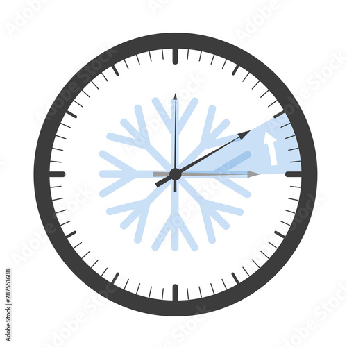 clock switch to winter time vector illustration EPS10