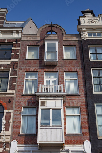 The detail of the houses in Amsterdam, Netherlands.
