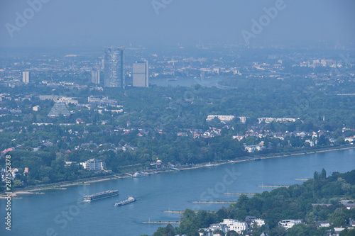 View to city Bonn and river Rhine photo