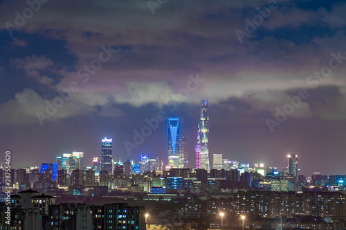 Overlooking the city of Shanghai, China