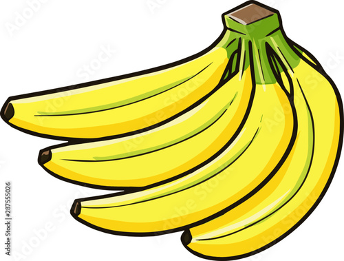 Funny and yummy long banana ready to eat