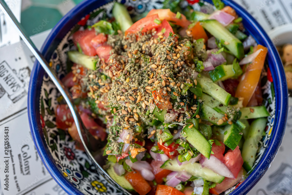 Vegetable salad with hyssop and sesame Vegetable salad with hyssop and sesame