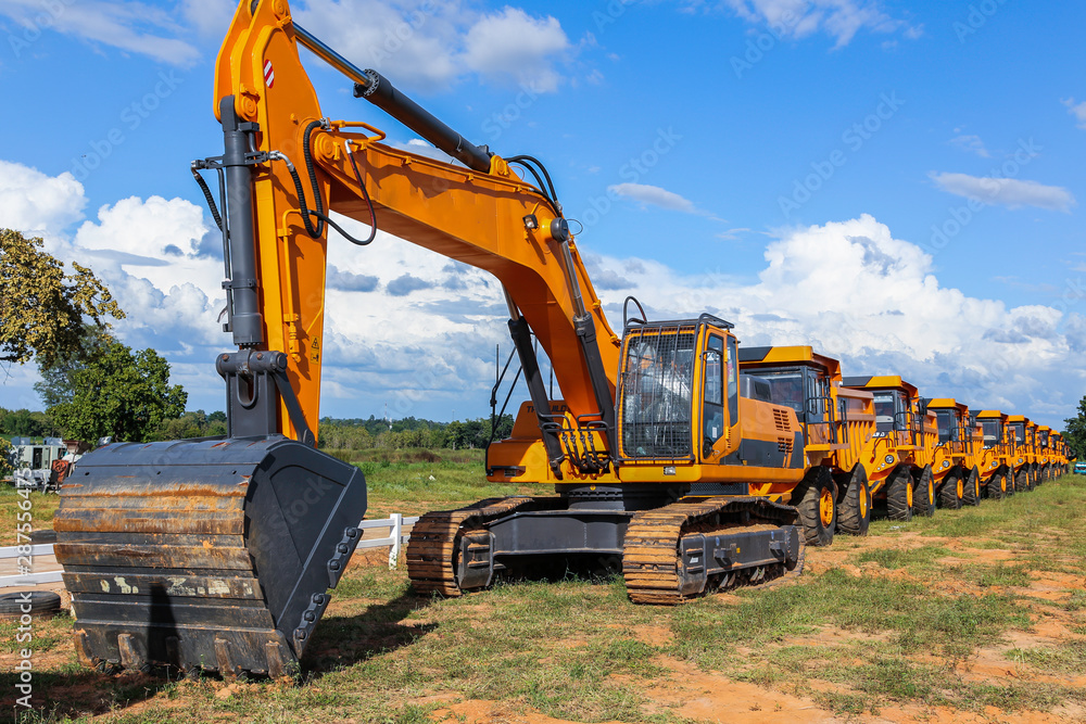 Loader large Rams parking lot