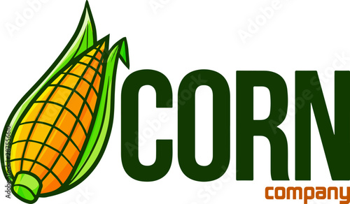 Cute and funny logo for sweet corn farm, store or company photo