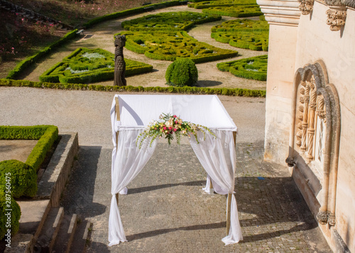 Wedding Tent With No People, Bussaco Palace, Portugal photo