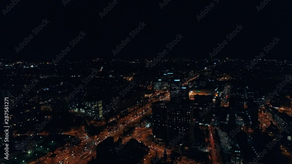 custom made wallpaper toronto digitalNight aerial shot of busy city traffic life