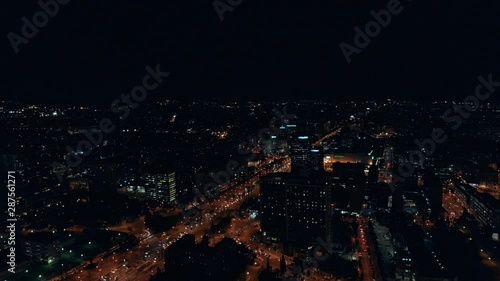 Wallpaper Mural Night aerial shot of busy city traffic life Torontodigital.ca