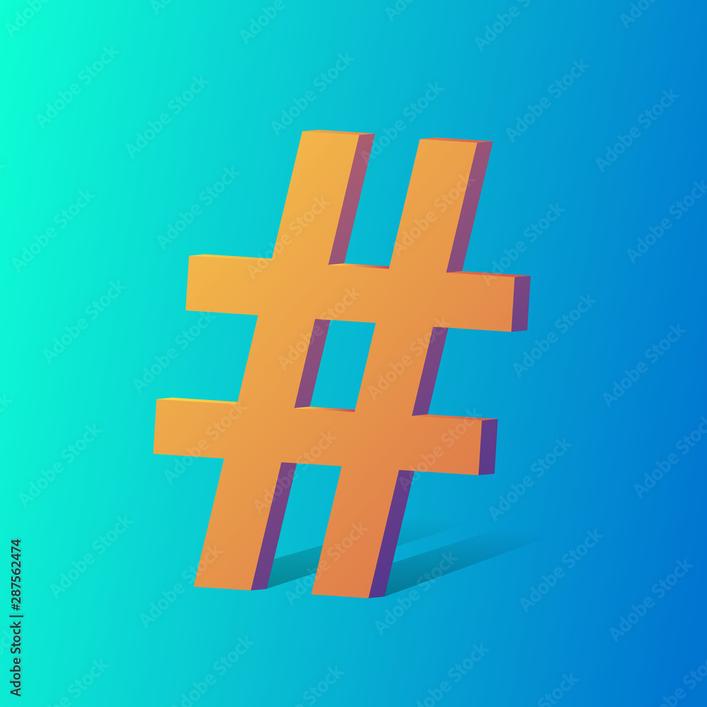 Obraz premium Hashtag symbol background. Trendy concept.
