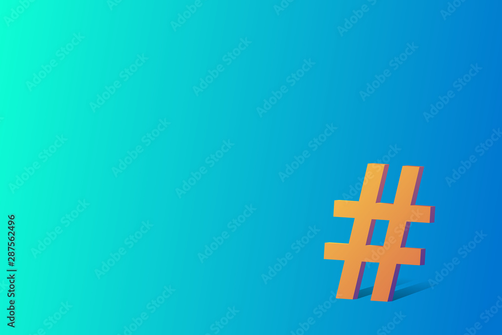 Obraz premium Hashtag symbol background. Trendy concept.
