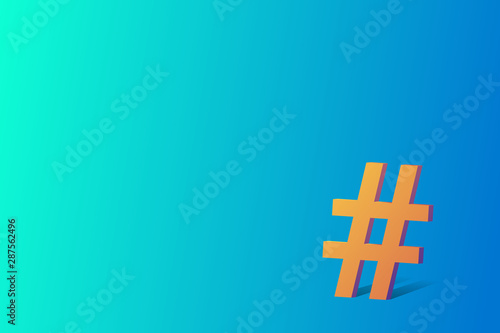 Hashtag symbol background. Trendy concept.