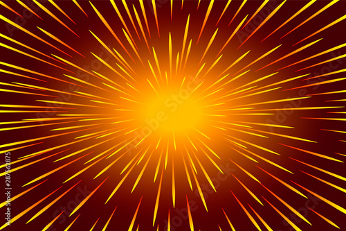 Energy explosion. Abstract radial lines geometric background. vector.