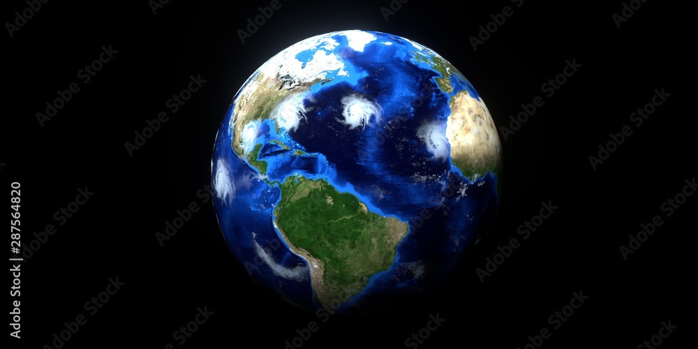 Extremely detailed and realistic high resolution 3d illustration of multiple Hurricanes approaching the USA. Shot from space. Elements of this image are furnished by NASA. Extremely detailed and realistic high resolution 3d illustration of multiple Hurricanes approaching the USA. Shot from space. Elements of this image are furnished by NASA.
