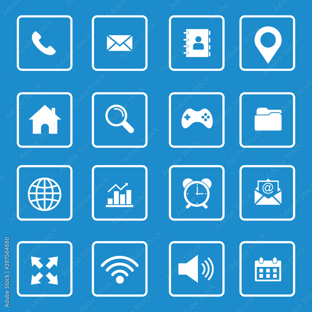 website icon set vector design symbol contact us website icon set vector design symbol contact us