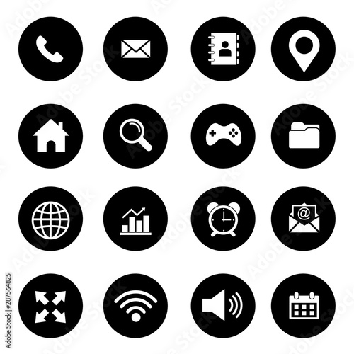 website icon set vector design symbol contact us