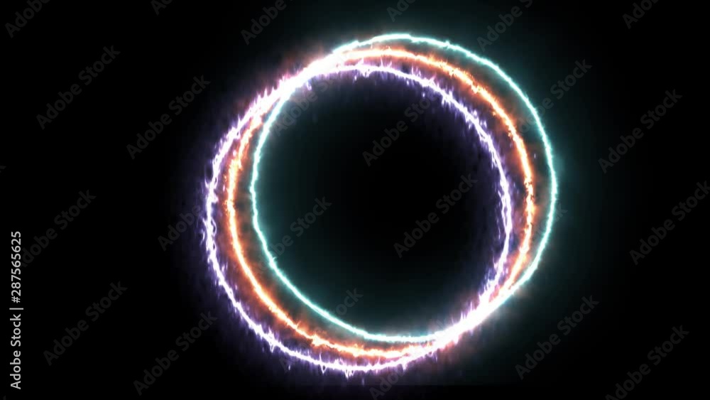 Energy Neon Glowing Circle Frame Energy Neon Glowing Circle Frame