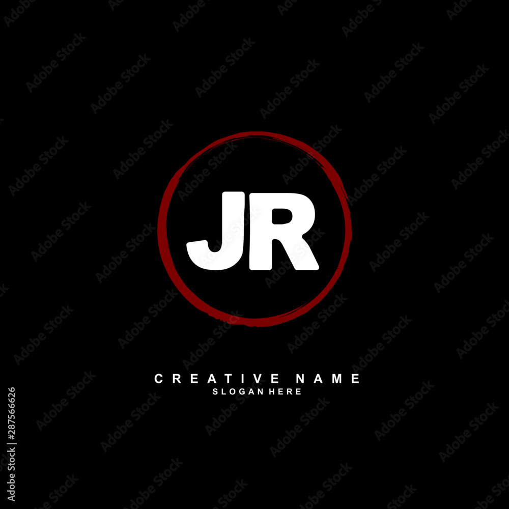 J R JR Initial logo template vector. Letter logo concept with background template. J R JR Initial logo template vector. Letter logo concept with background template.