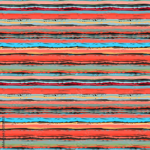 Abstract art striped seamless pattern Fototapet