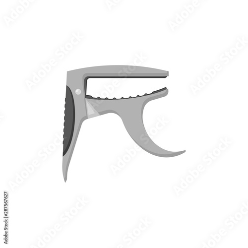 capo guitar in flat on white background