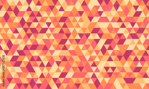 Geometric seamless pattern with colorful triangles. Abstract mosaic autumn background. Vector illustration.
