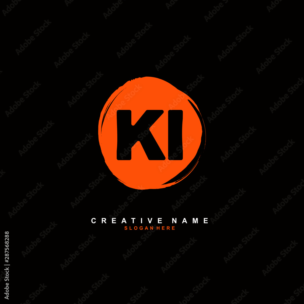 K I KI Initial logo template vector. Letter logo concept with background template. K I KI Initial logo template vector. Letter logo concept with background template.