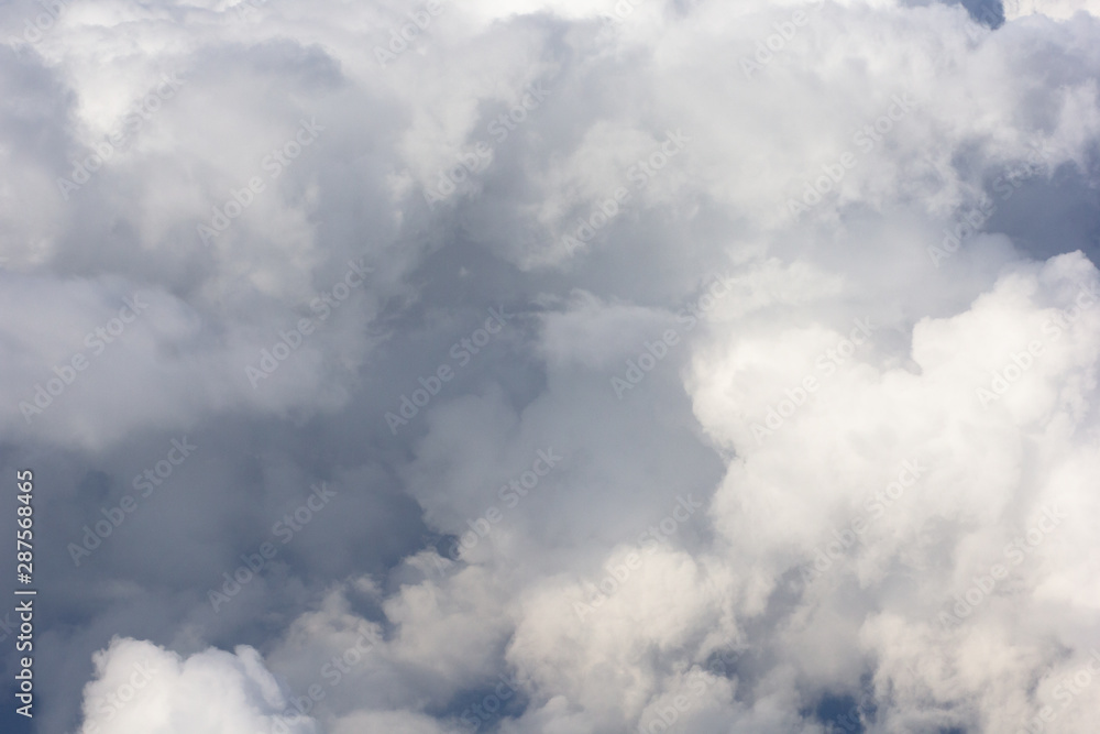 View of cloudscape during flying on the plane View of cloudscape during flying on the plane