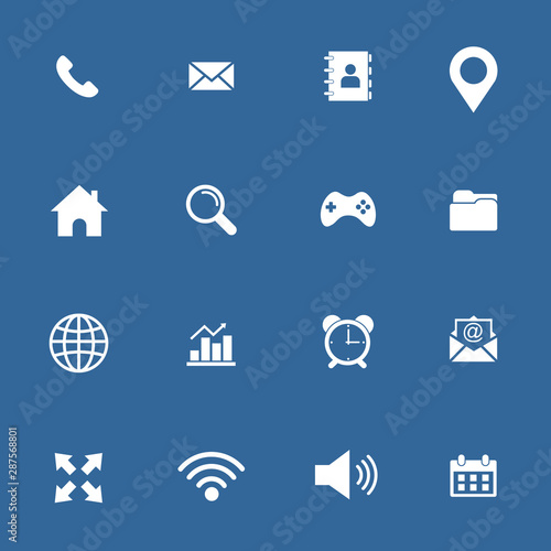 website icon set vector design symbol contact us