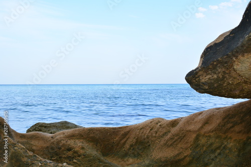 blue sea cliffs wild beaches high cliffs