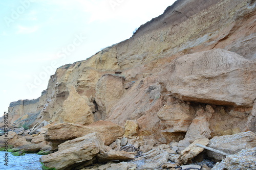 blue sea cliffs wild beaches high cliffs