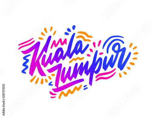 Photography Kuala Lumpur - hand drawn lettering name of Malaysia city
