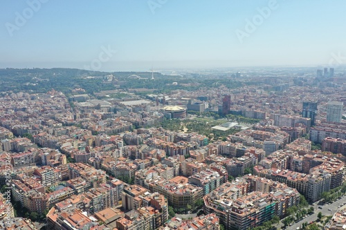 Barcelone Espagne vue par drone