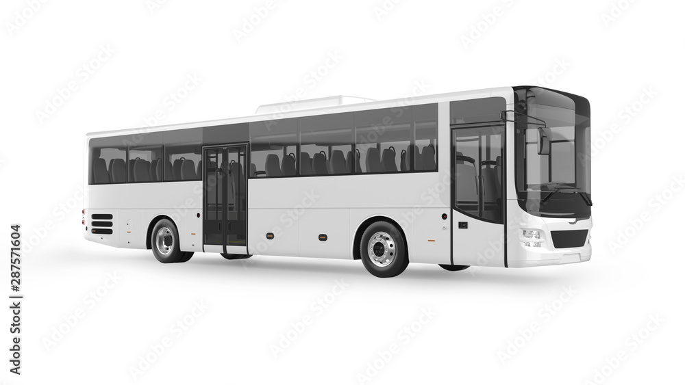 Intercity Bus Isolated on White Intercity Bus Isolated on White
