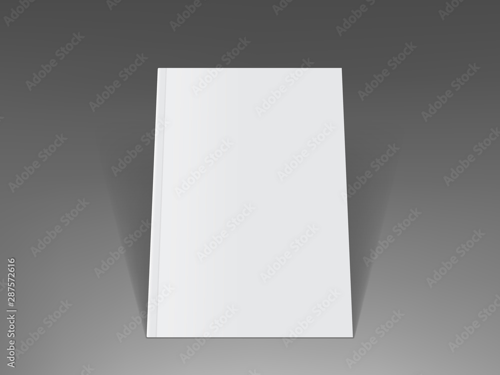 mock up white magazine standing on dark background mock up white magazine standing on dark background