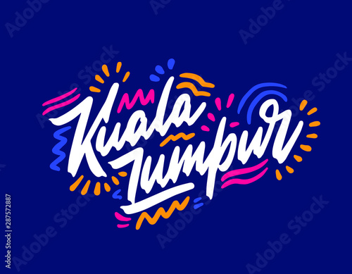 Photography Kuala Lumpur - hand drawn lettering name of Malaysia city