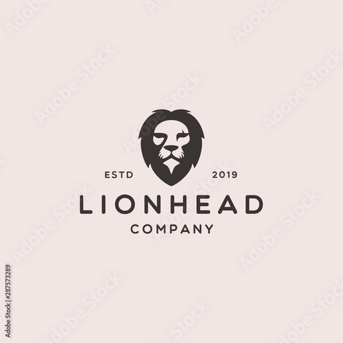 lion head icon logo design inspiration