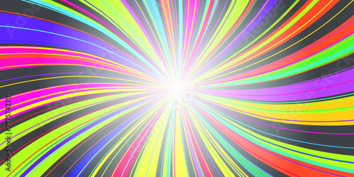 Colorful Swirling radial vo...