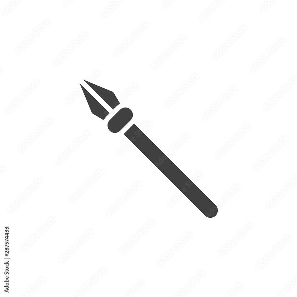 Medieval spear vector icon. filled flat sign for mobile concept and web design. Spear weapon glyph icon. Symbol, logo illustration. Vector graphics Medieval spear vector icon. filled flat sign for mobile concept and web design. Spear weapon glyph icon. Symbol, logo illustration. Vector graphics