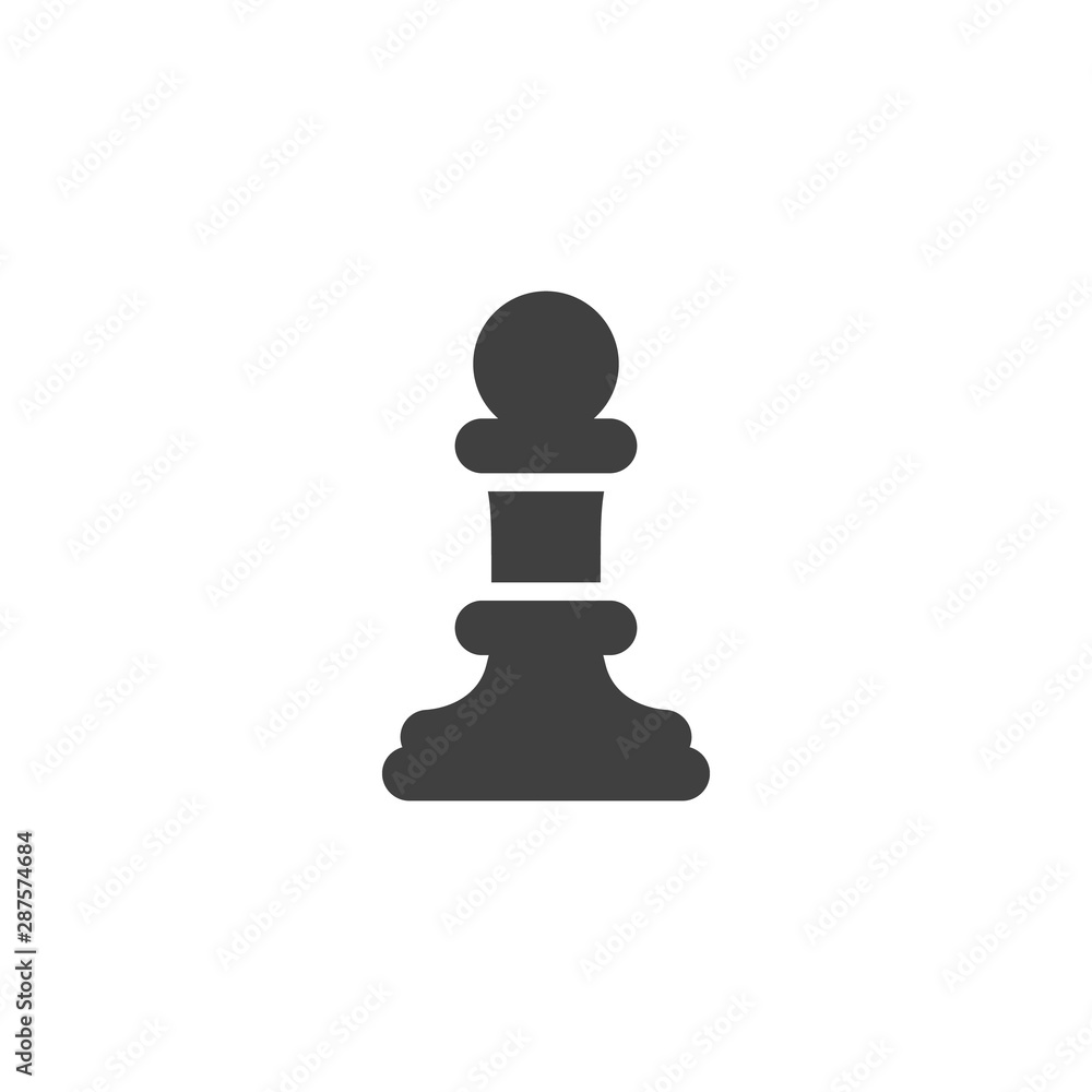 Chess pawn vector icon. filled flat sign for mobile concept and web design. Pawn of chess piece glyph icon. Symbol, logo illustration. Vector graphics Chess pawn vector icon. filled flat sign for mobile concept and web design. Pawn of chess piece glyph icon. Symbol, logo illustration. Vector graphics