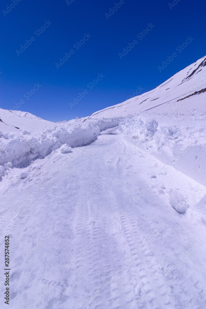 Baralacha Pass - Snow Covered Road in Ladakh