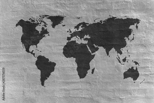 Fototapeta Naklejka Na Ścianę i Meble -  grunge map of the world