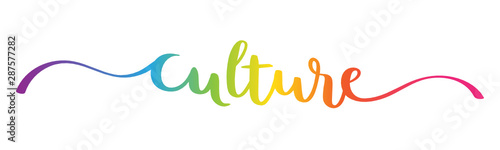 CULTURE vector brush calligraphy banner with swashes