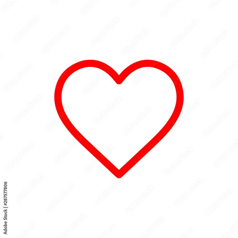 Flat line minimal heart icon. Simple vector heart icon. Isolated heart icon for various projects. Flat line minimal heart icon. Simple vector heart icon. Isolated heart icon for various projects.
