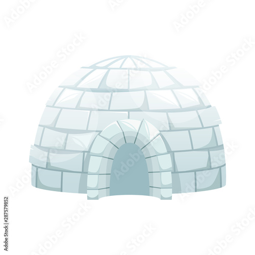 Ice igloo. Vector illustration