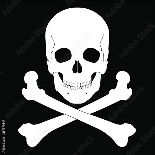 Photos skull with crossbones realistic shape