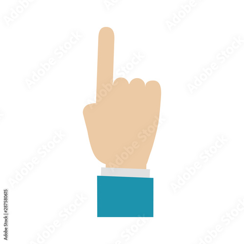 Isolated human hand vector design