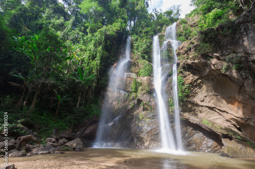 Mok Fa Waterfall is beautiful waterfall in Chiang Mai  Thailand
