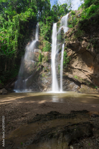 Mok Fa Waterfall is beautiful waterfall in Chiang Mai  Thailand