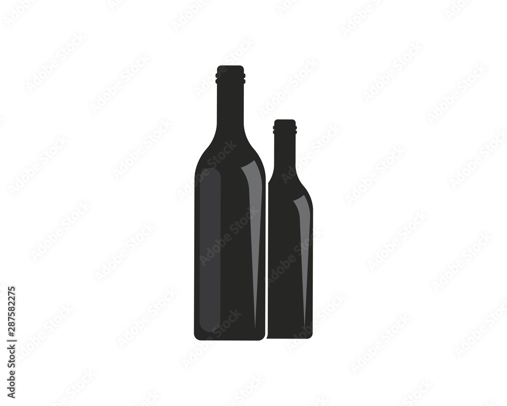 wine bottle logo icon vector illustration design wine bottle logo icon vector illustration design