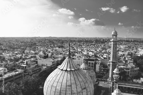 upper side or top view of Jama Masjid in New Delhi