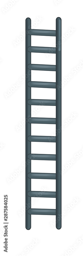 cartoon scene with metal ladder for different usage on white background - illustration for children cartoon scene with metal ladder for different usage on white background - illustration for children